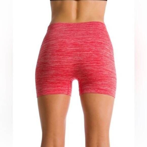 Itzon Womens Red High-Waist Seamless Shorts - XL - Picture 6 of 9